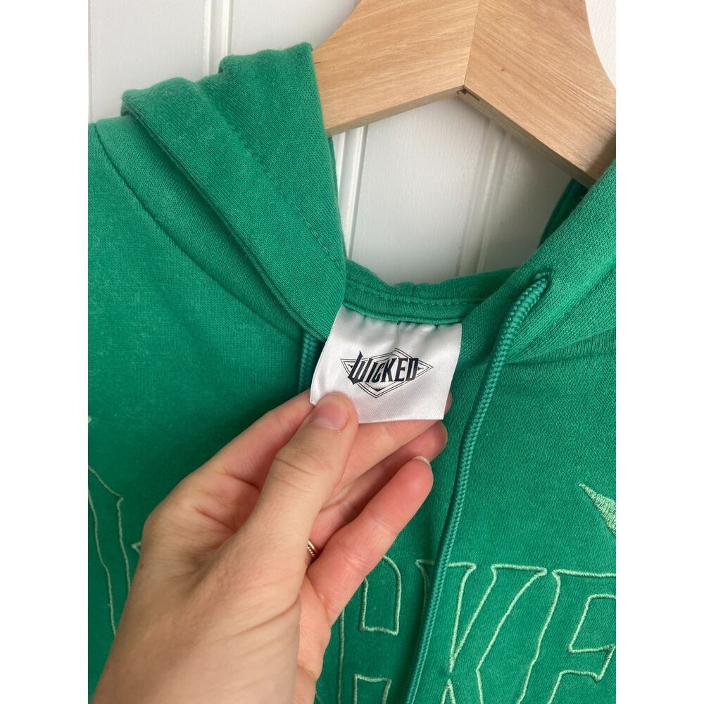 LAST CHANCE WICKED Sweatshirt Women's XS Green Broom and Wand - Picture 5 of 7